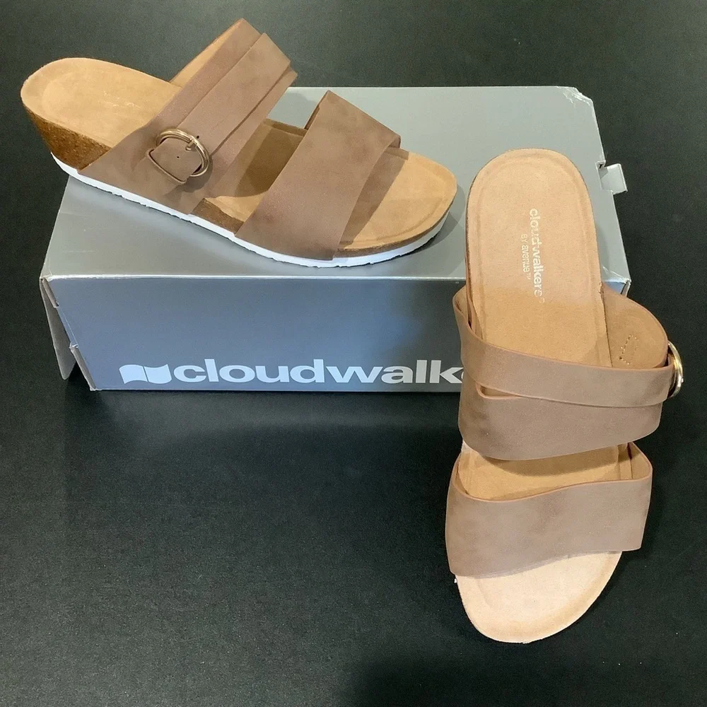 CLOUDWALKERS EXTRA WIDE FIT 9W Didi Footbed Wedge